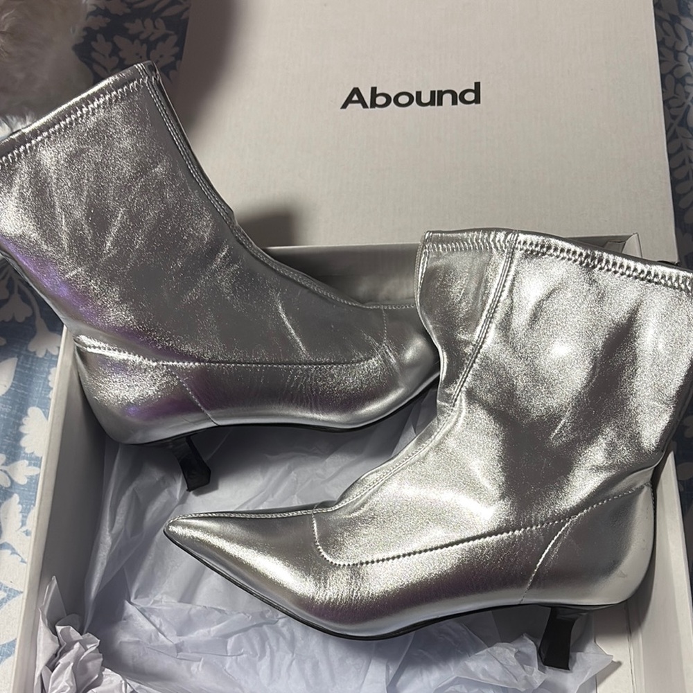 Abound Silver Heeled Boots